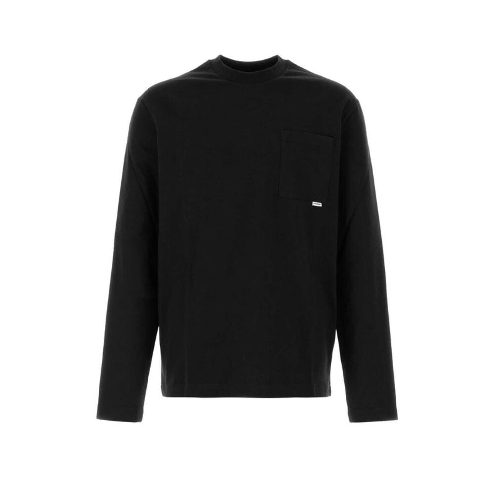 Jil Sander Men Black Cotton T-Shirt